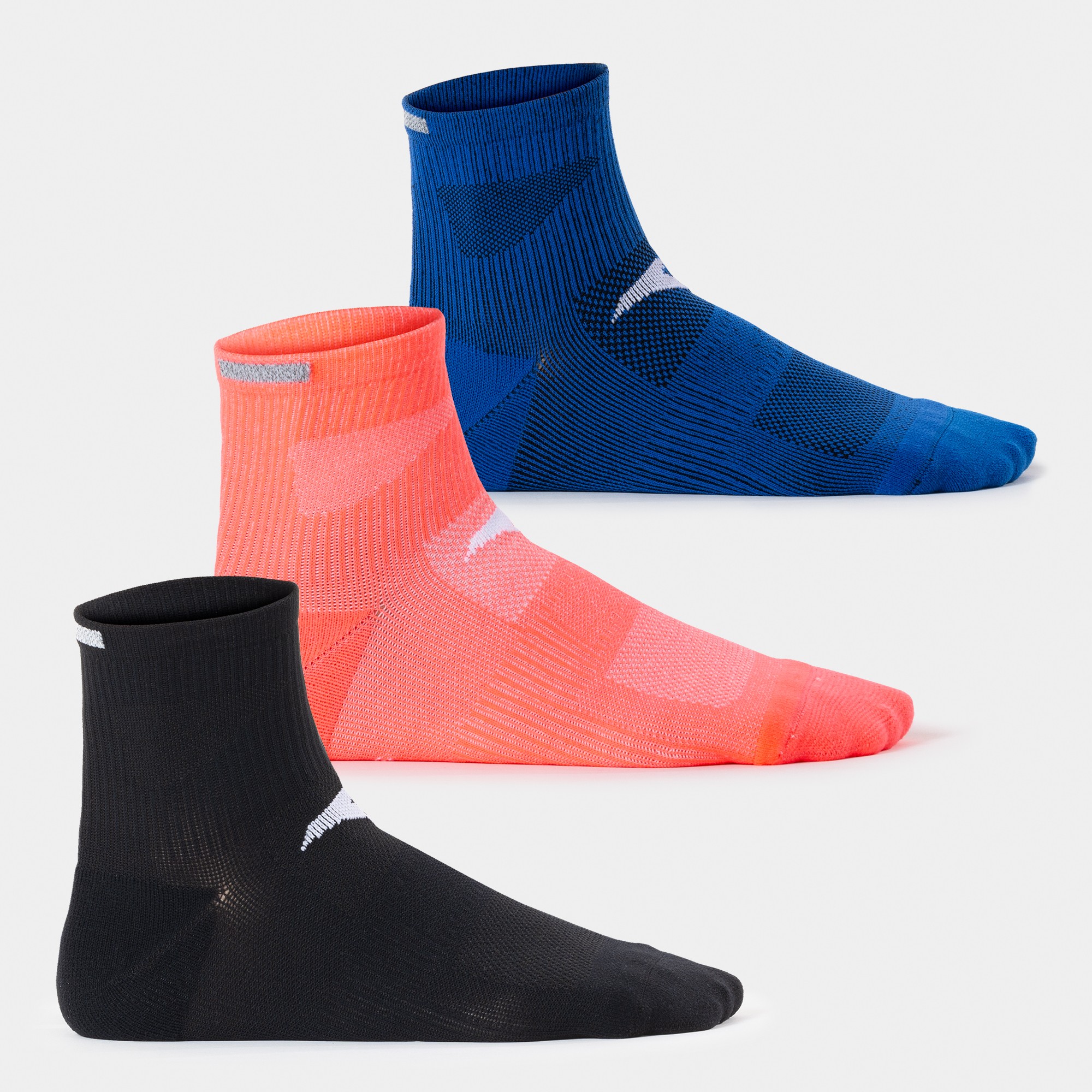 CALCETINES RUNNING NIGHT NEGRO AZUL CORAL — JOMA — 400777.002