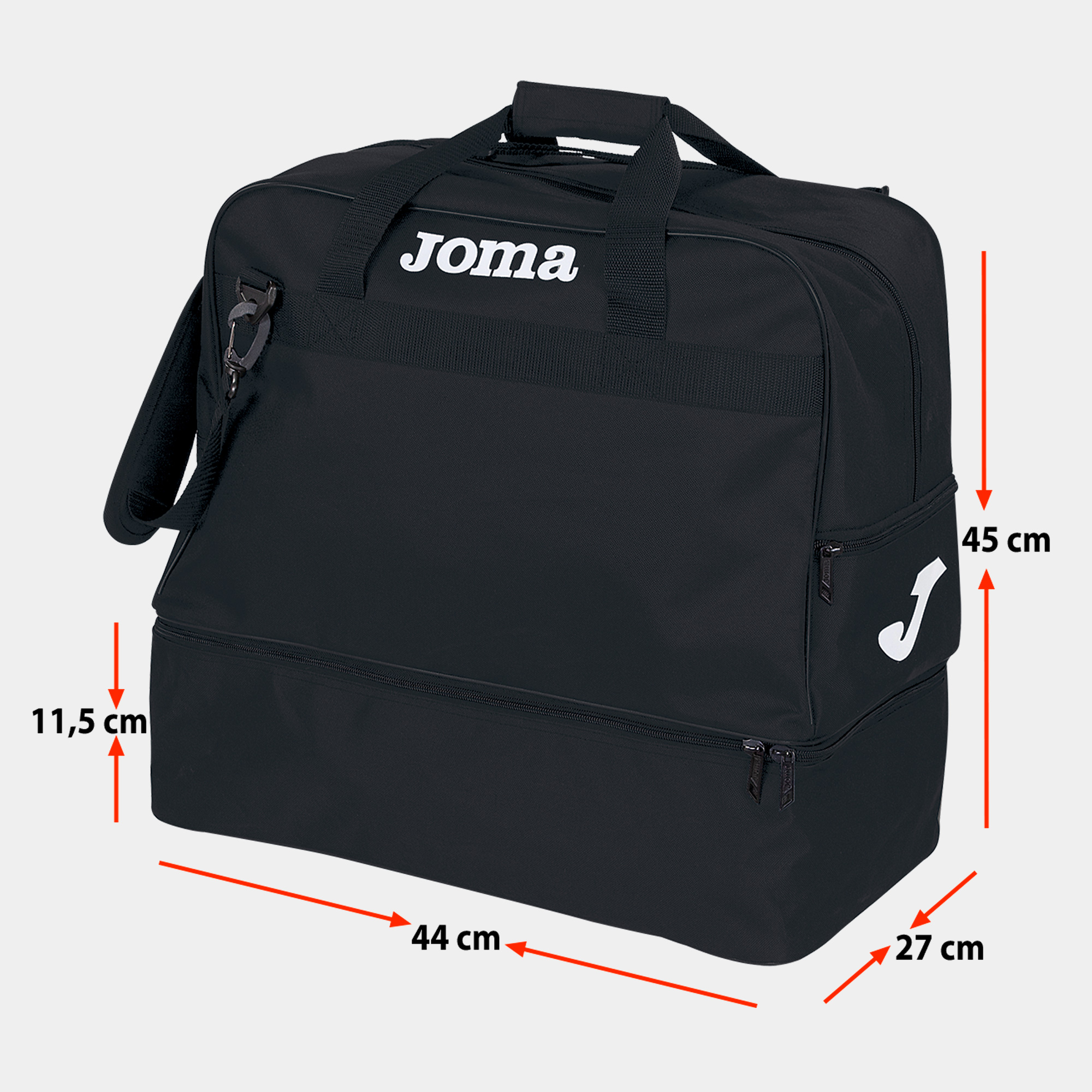 BOLSA MEDIANA TRAINING III NEGRO — JOMA — 400006.100