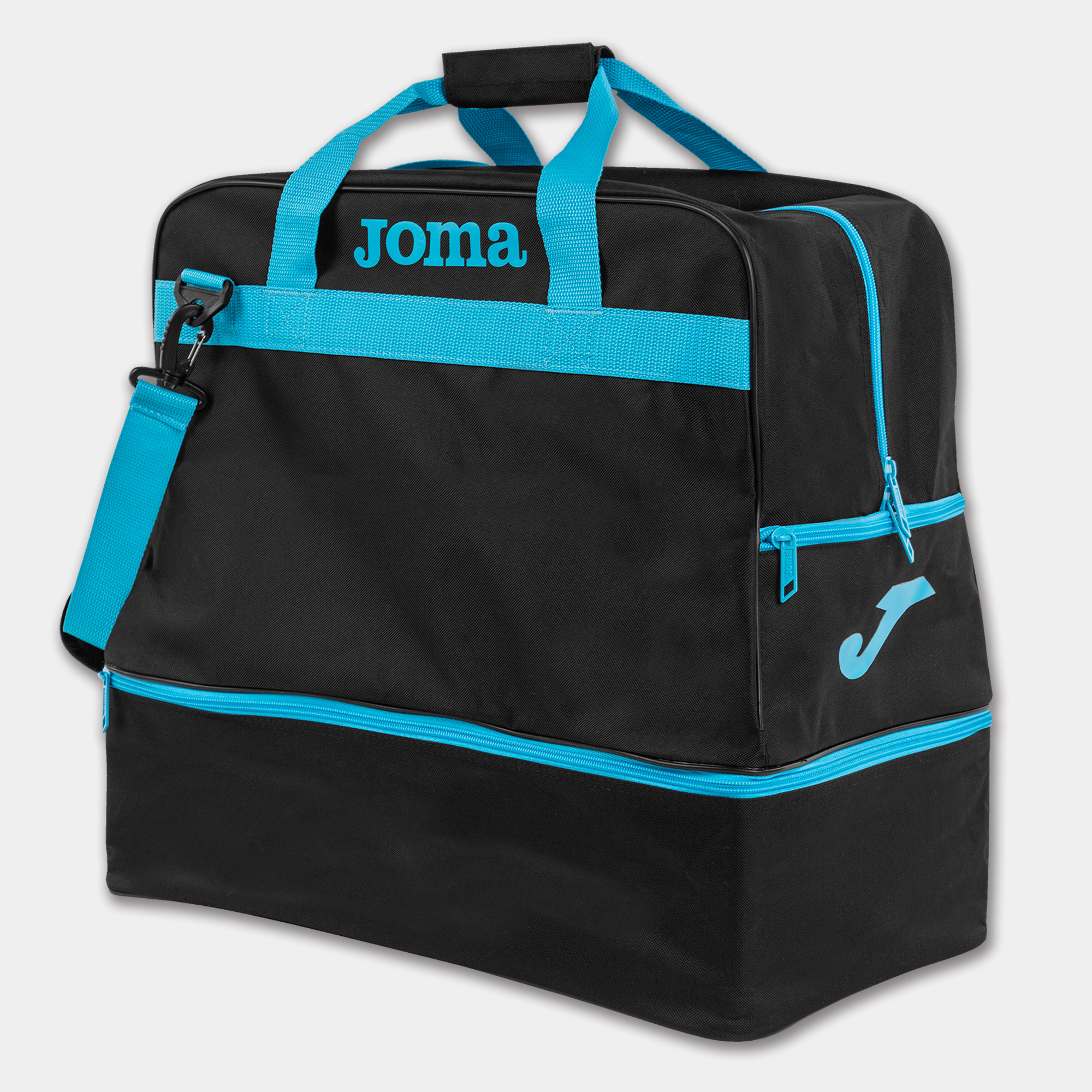 BOLSA DE DEPORTE GRANDE TRAINING III NEGRO TURQUESA FLÚOR — JOMA — 400007.116