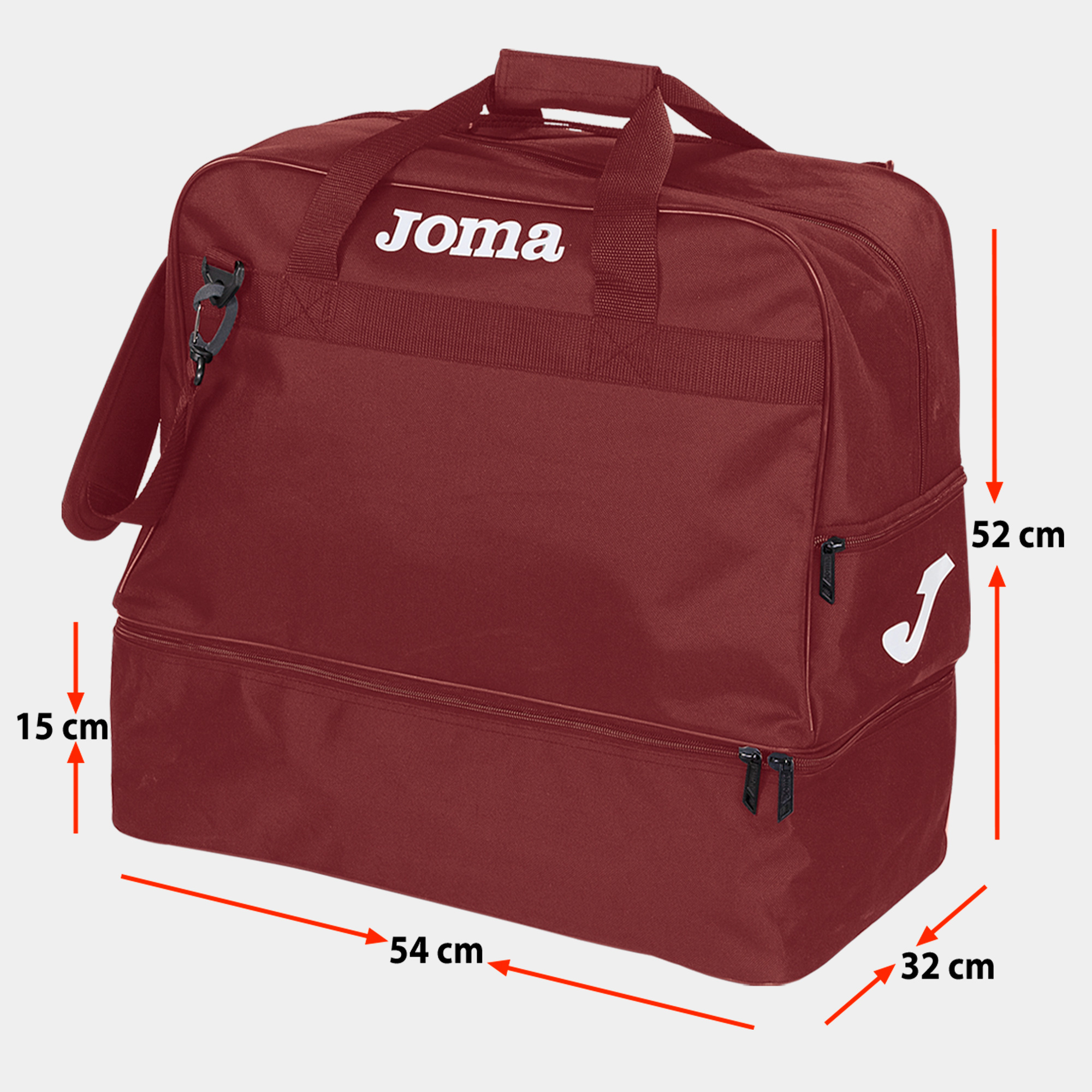 BOLSA DE DEPORTE EXTRA-GRANDE TRAINING III BURDEOS — JOMA — 400008.671