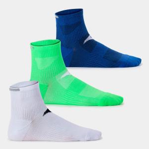 CALCETINES RUNNING NIGHT BLANCO AZUL LIMA — JOMA — 400777.003