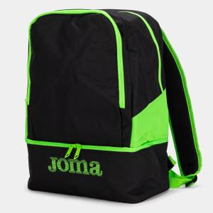 MOCHILA ESTADIO III NEGRO-VERDE FLUOR — JOMA — 400234.117