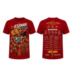 Camiseta para adultos - España Campeones del Mundo - Rojo - A6550