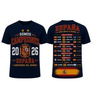 Camiseta para adultos - España Campeones del Mundo - Marino - CA6502