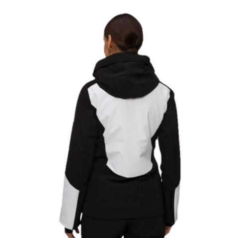 Chaqueta de esquí para mujer - Descente Shoulder Shirring - DWWWGK24 SPW - Blanco - Negro